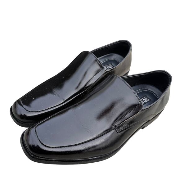 Stacy Adams Loafers Cassidy Black Leather Dress Shoes Square Toe Men 11M New